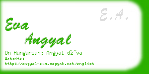 eva angyal business card